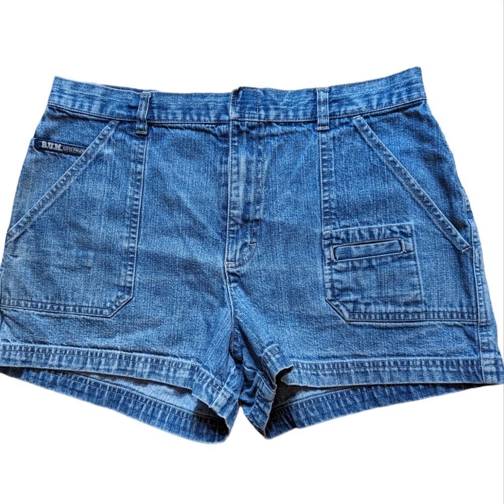 Women's Bum Equipment Y2K vintage denim blue jean shorts size‎ 13